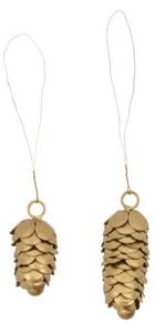 Vánoční ozdoba Pine Cone Gold - set 2 ks