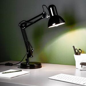 Stolní lampa Henry, černá, výška 50 cm, nastavitelná