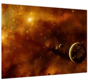 Obraz - Planety s mlhovinou (70x50 cm)
