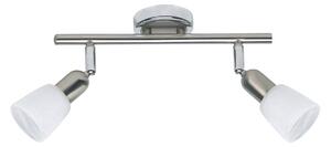 Stropní bodové svítidlo Sofia, železo/chrom/bílá, délka 33 cm, 2 světla