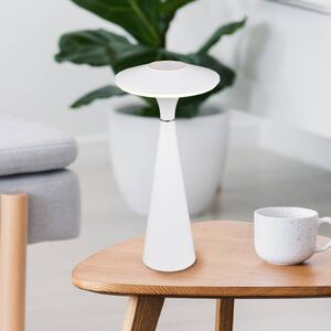 Nabíjecí stolní lampa Torrez LED, bílá, výška 28,5 cm, CCT