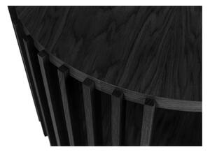 Černý konferenční stolek z dubového dřeva Woodman Drum, ø 83 cm