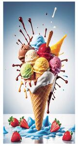 Witpol PLÁŽOVÁ OSUŠKA Z MIKROVLÁKNÁ ICE CREAM1 100X180 CM VZOROVANÁ