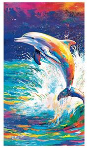 PLÁŽOVÁ OSUŠKA Z MIKROVLÁKNÁ DOLPHIN 100X180 CM VZOROVANÁ