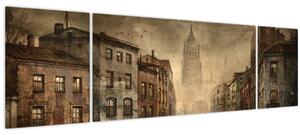 Obraz - Malba města (170x50 cm)