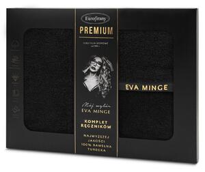 FROTÉ RUČNÍK EVA MINGE VENUS SADA 1KS 30X50CM, 1KS 50X90CM, 1KS 70X140CM ČERNÁ