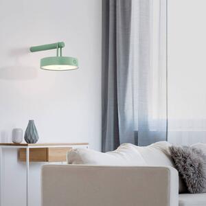 JUST LIGHT. LED dobíjecí nástěnné svítidlo Arma, zelené, plast IP44
