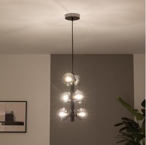 Brilagi - LED Lustr na lanku MILLA 6xG9/3W/230V černý chrom/kouřová