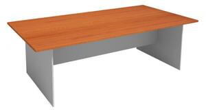 Jednací stůl PRIMO FLEXI 2400 x 1200 mm, hranatý, šedá / bříza