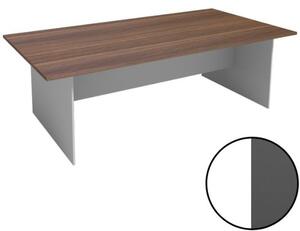 Jednací stůl PRIMO FLEXI, 2400 x 1200 mm, hranatý, bílá/grafitová