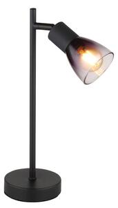 Stolní lampa SATELLA černá/kouřové sklo