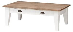 Stolek - lavice Milton white&natural 130x75x45cm