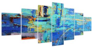 Obraz - Abstraktní olejomalba (210x100 cm)
