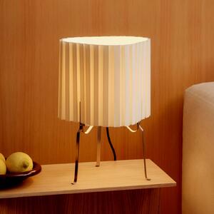 HAY Stolní lampa Canelé, bílá, výška 37 cm, E14, textil, Bílá / opál, Obývací pokoj / jídelna, Textil / tkanina / hedvábí, Design