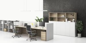 Kancelářský pracovní stůl SEGMENT, 1620 x 800 x 750 mm, bílá