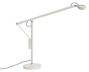 HAY Stolní lampa LED Fifty-Fifty, šedá, 45 cm, stmívatelné, stmívatelný, Hliník / šedá / zinek, Pracovna / kancelář, Hliník, Design