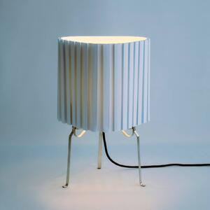 HAY Stolní lampa Canelé, světle modrá, výška 37 cm, E14, textil, Modrá, Obývací pokoj / jídelna, Textil / tkanina / hedvábí, Design