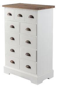 Komoda Brighton 11 zásuvek white&natural