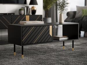 Konferenční stolek Maramax 110, Barva: černý / černý + zlatý Mirjan24 5903211309991