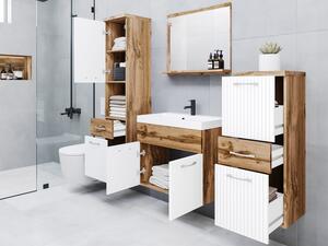 Koupelnový nábytek Lumia MDF, Barva: dąb wotan / biały lamel + dąb wotan, Sifon k umyvadlu: ne, Baterie: ne Mirjan24 5903211316241