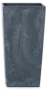 PROSPERPLAST Květináč - URBI SQUARE Beton Effect Rozměr: 23,8x23,8 cm, Barva: krémová