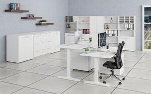 Kancelářská komoda ke stolu PRIMO WHITE, 740 x 600 x 420 mm, bílá