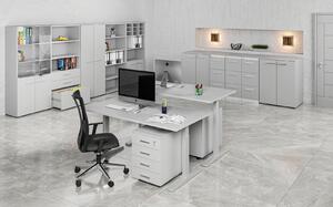 Kancelářská komoda ke stolu PRIMO GRAY, 740 x 600 x 420 mm, šedá