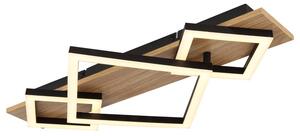 Stropní LED svítidlo BEATRIX 7 černá/světlé dřevo