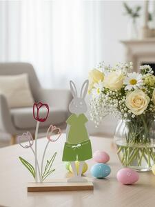 Sinsay - Stojící velikonoční dekorace se zajíčkem a tulipány - vícebarevná
