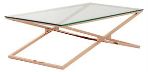 Stolek Flavio rose gold 130x70x41cm