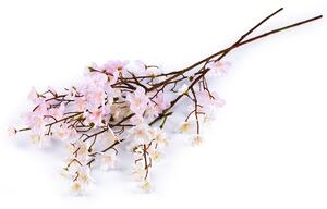 Umělá větvička třešňový květ - 1 bílá