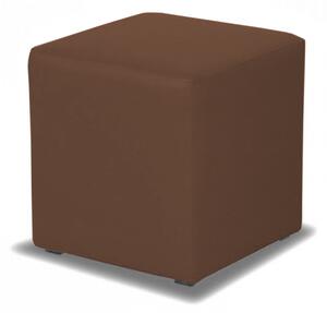 Taburet CUBE látka (33 x 33) cm – měkká PUR pěna pro pohodlné sezení hnědá
