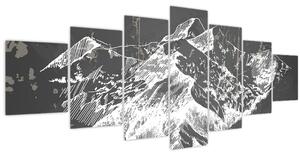 Obraz - Ilustrace hor (210x100 cm)