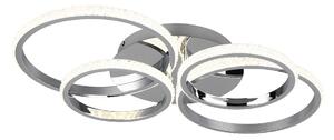 Trio Leuchten R67364106 CIRES - Stropní lustr stmívatelný klasickým vypínačem, LED 27W, 4000K, 3400lm, 65 x 49cm (Moderní stropní lustr s přirozenou barvou světla 4000K)