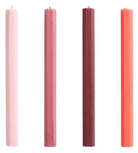 Svíčka Hexagon Candle Berry – set 4 ks