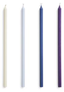 Svíčky Slim Purple / Blue Ø 1,2 cm – set 4 ks