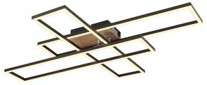 Stropní LED svítidlo DAKARI černá/dřevo