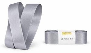 Stuha taftová Silver Mist šedá 25mm x 3m (7,-Kč/m)