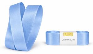Stuha taftová Sky Blue světle modrá 25mmx3m (7,-Kč/m)