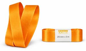 Stuha taftová Bright Orange oranžová 25mm x 3m (7,-Kč/m)