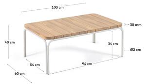 Zahradní konferenční stolek nalia 100 x 60 cm přírodní