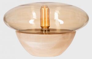 4concepts Designová stolní lampa ELLISSE GOLD Barva: Tmavé dřevo