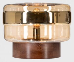 4concepts Designová stolní lampa UMBRIEL GOLD & WOOD Barva: Tmavé dřevo