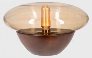 4concepts Designová stolní lampa ELLISSE GOLD Barva: Tmavé dřevo