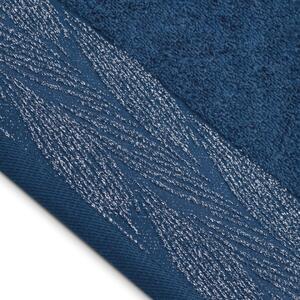 AmeliaHome Sada 3 ks ručníků ALLIUM klasický styl námořnická modrá