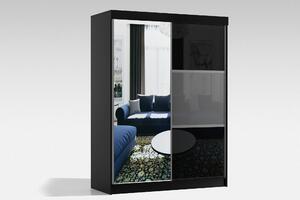 ARK - Šatní skříň MAMBA, Černá 150 cm