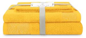 AmeliaHome Sada 3 ks ručníků ALLIUM klasický styl žlutá