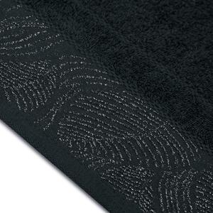 AmeliaHome Sada 3 ks ručníků BELLIS klasický styl černá