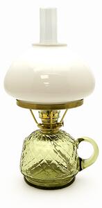 Sklárna Častolovice - Petrolejová lampa s ouškem lesní zelená