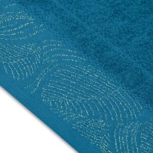 AmeliaHome Sada 3 ks ručníků BELLIS klasický styl tmavě modrá